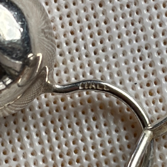 Vintage 925 classic ball drop leverback earrings Italy 12mm - Picture 3 of 5